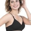 2-30.jpg LUNAIN Demi Pad Women's Lina Salwar-Kameez Knitted Molded Cup Regular Fit Bra Cotton Non Padded Wire Free