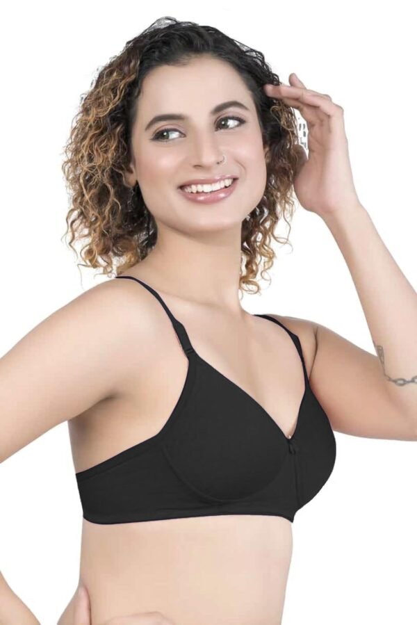 2-30.jpg LUNAIN Demi Pad Women's Lina Salwar-Kameez Knitted Molded Cup Regular Fit Bra Cotton Non Padded Wire Free