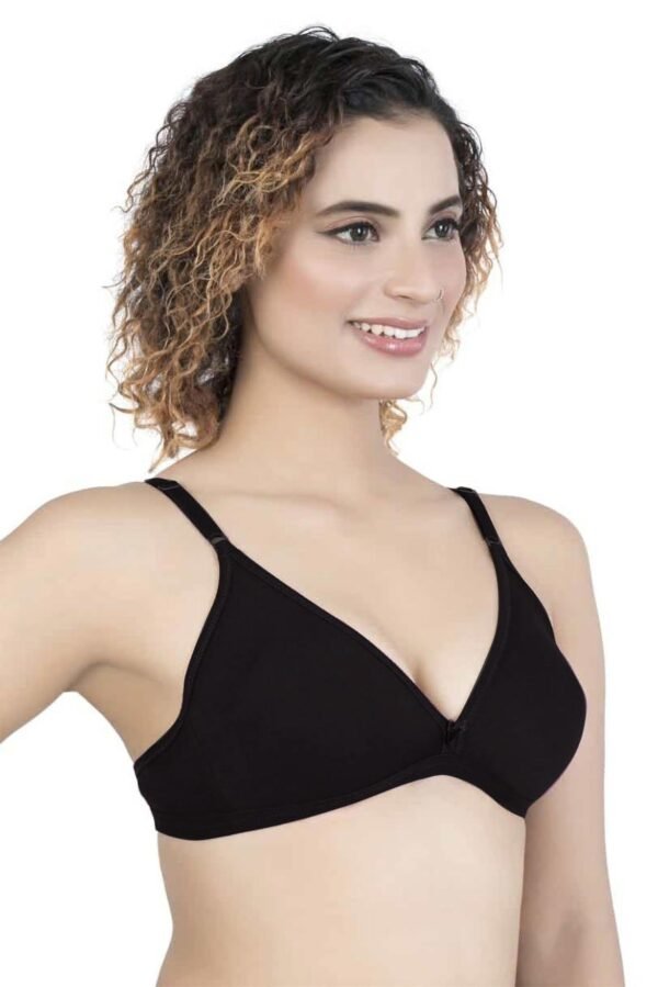 2-35.jpg LUNAIN Mani Women's Non Padded Non Wired Cotton Lycra Fabric Bra with Special Broad Strap