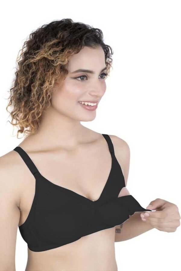 LUNAIN Moulded Spacer Cup Feeding Bra | Nursing Bra with Full Coverage Bra | Lightweight, Breathable & Sweat-Resistant | Non-Wired & Non-Padded
