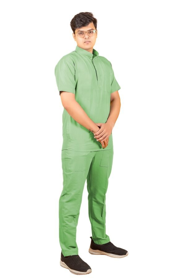 2-50.jpg LUNAIN 2-Way Stretchable Scrub Suit for Men (Spring Green)