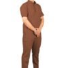 2-51.jpg LUNAIN 2-Way Stretchable Scrub Suit for Men (Brown)