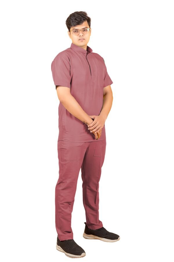 2-54.jpg LUNAIN 2-Way Stretchable Scrub Suit for Men (Rose)