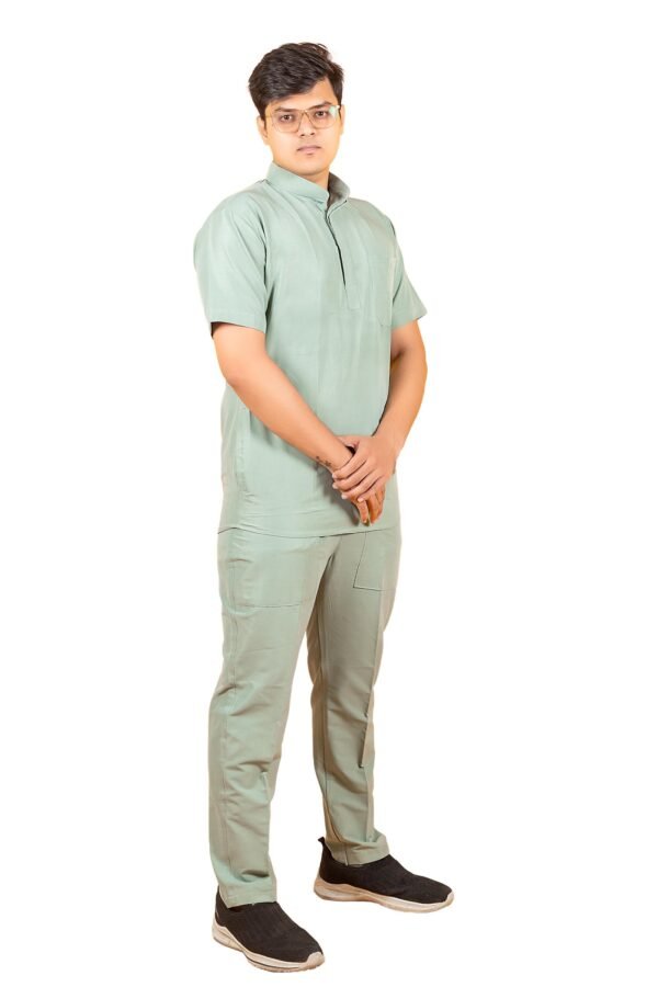 2-57.jpg LUNAIN 2-Way Stretchable Scrub Suit for Men (Pista Green)