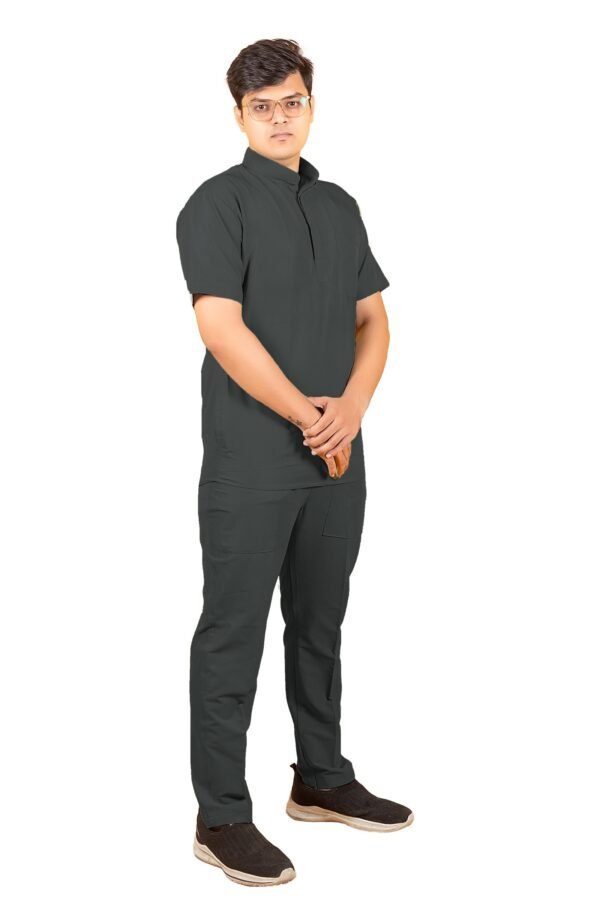 2-59.jpg LUNAIN 2-Way Stretchable Scrub Suit for Men (Space Black)