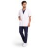 LUNAIN Half Sleeves Lab Coat for Man