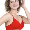 2-75.jpg LUNAIN Demi Pad Women's Lina Salwar-Kameez Knitted Molded Cup Regular Fit Bra Cotton Non Padded Wire Free (Red)