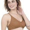 2-85.jpg LUNAIN Kavya Women's Lina Salwar-Kameez Knitted Molded Cup Regular Fit Bra Cotton Non Padded Wire Free (Brown)