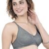 2-86.jpg LUNAIN Kavya Women's Lina Salwar-Kameez Knitted Molded Cup Regular Fit Bra Cotton Non Padded Wire Free (Gray)