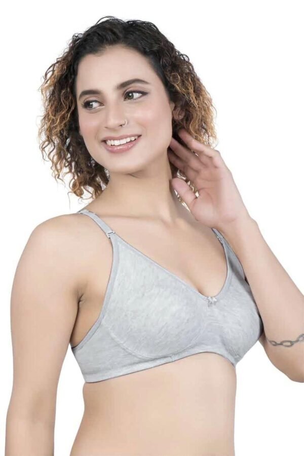 2-87.jpg LUNAIN Kavya Women's Lina Salwar-Kameez Knitted Molded Cup Regular Fit Bra Cotton Non Padded Wire Free (Off-White)