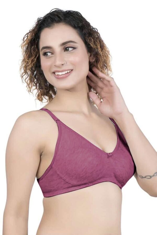 2-91.jpg LUNAIN Kavya Women's Lina Salwar-Kameez Knitted Molded Cup Regular Fit Bra Cotton Non Padded Wire Free (Light Purple)