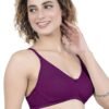 2-94.jpg LUNAIN Kavya Women's Lina Salwar-Kameez Knitted Molded Cup Regular Fit Bra Cotton Non Padded Wire Free (Violet)