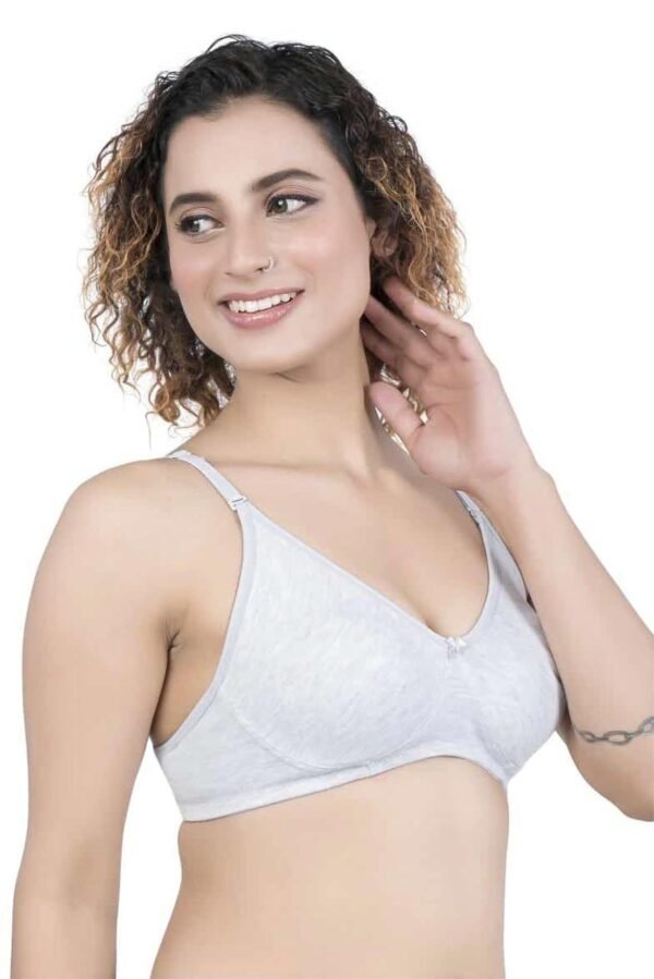 2-95.jpg LUNAIN Kavya Women's Lina Salwar-Kameez Knitted Molded Cup Regular Fit Bra Cotton Non Padded Wire Free (White)