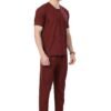 3-20.jpg LUNAIN Scrub Suits for Doctors | OT Dress | Dentists and Healthcare Professionals (Men) (Maroon)