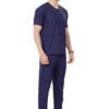 3-21.jpg LUNAIN Scrub Suits for Doctors | OT Dress | Dentists and Healthcare Professionals (Men) (Navy Blue)