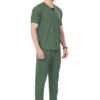 3-22.jpg LUNAIN Scrub Suits for Doctors | OT Dress | Dentists and Healthcare Professionals (Men) (Sea Green)