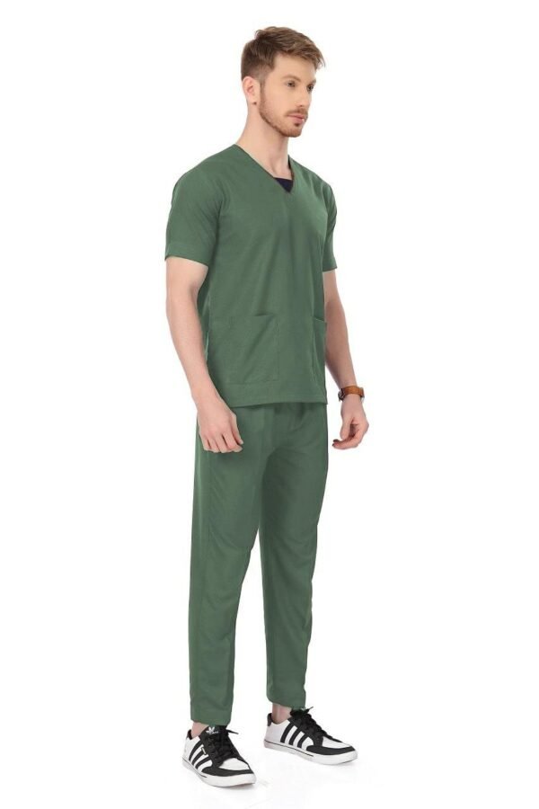3-22.jpg LUNAIN Scrub Suits for Doctors | OT Dress | Dentists and Healthcare Professionals (Men) (Sea Green)