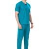 3-24.jpg LUNAIN Scrub Suits for Doctors | OT Dress | Dentists and Healthcare Professionals (Men) (Teal)