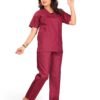 3-26.jpg LUNAIN Scrub Suits for Doctors | OT Dress | Dentists and Healthcare Professionals (Women) (Maroon)
