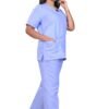 3-28.jpg LUNAIN Scrub Suits for Doctors | OT Dress | Dentists and Healthcare Professionals (Women) (Sky Blue)
