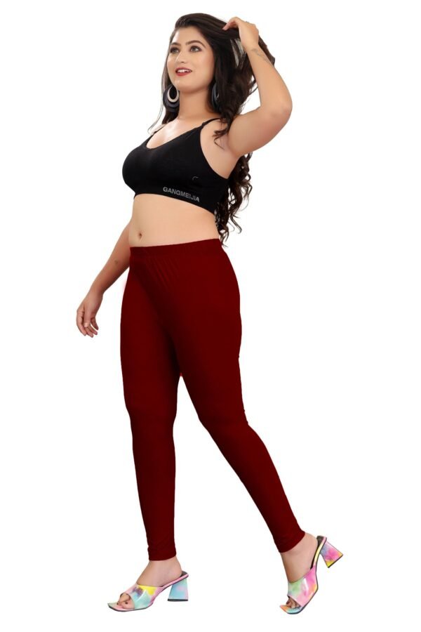 3-3.jpg LUNAIN Ankle Length Leggings for Women and Girls (Maroon)