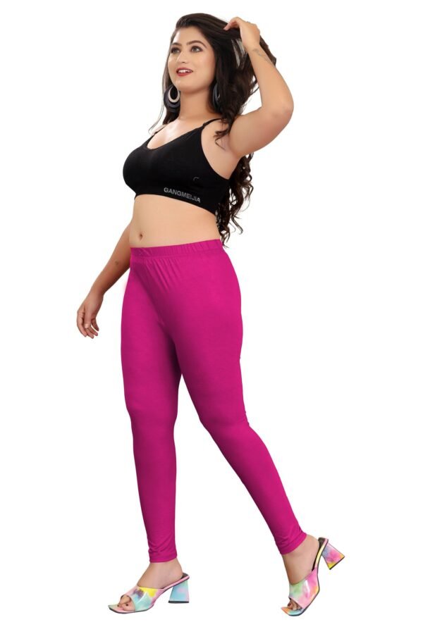 3-4.jpg LUNAIN Ankle Length Leggings for Women and Girls (Pink)