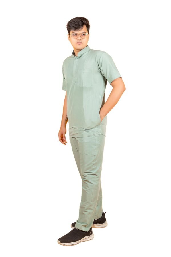 3-57.jpg LUNAIN 2-Way Stretchable Scrub Suit for Men (Pista Green)