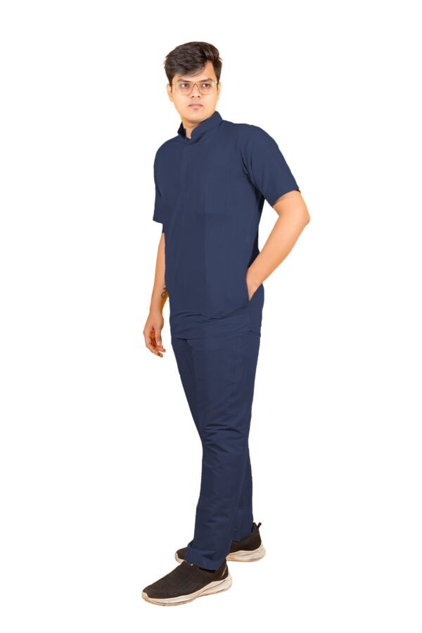 3-61.jpg LUNAIN 2-Way Stretchable Scrub Suit for Men (Navy Blue)
