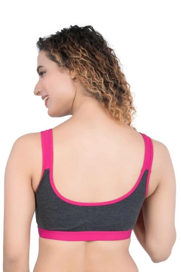 3-70.jpg LUNAIN Women Sports Bra for High Impact Activities | Non Padded (Pink)