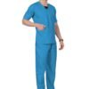 4-12.jpg LUNAIN Scrub Suits for Doctors | OT Dress | Dentists and Healthcare Professionals (Men) (Dark Sky Blue)