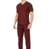 4-14.jpg LUNAIN Scrub Suits for Doctors | OT Dress | Dentists and Healthcare Professionals (Men) (Maroon)