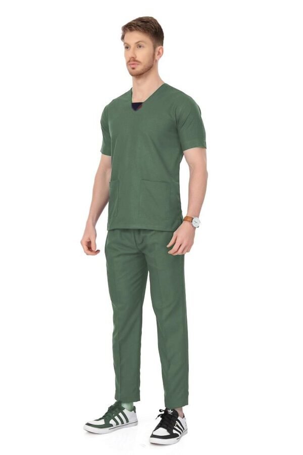 4-16.jpg LUNAIN Scrub Suits for Doctors | OT Dress | Dentists and Healthcare Professionals (Men) (Sea Green)