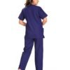 4-21.jpg LUNAIN Scrub Suits for Doctors | OT Dress | Dentists and Healthcare Professionals (Women) (Navy Blue)