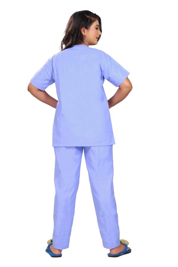 4-22.jpg LUNAIN Scrub Suits for Doctors | OT Dress | Dentists and Healthcare Professionals (Women) (Sky Blue)