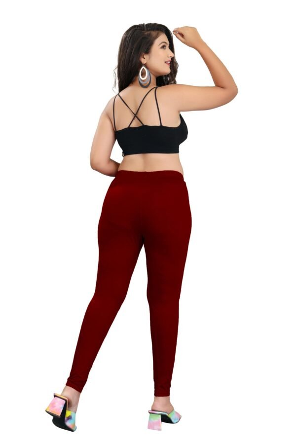 4-3.jpg LUNAIN Ankle Length Leggings for Women and Girls (Maroon)