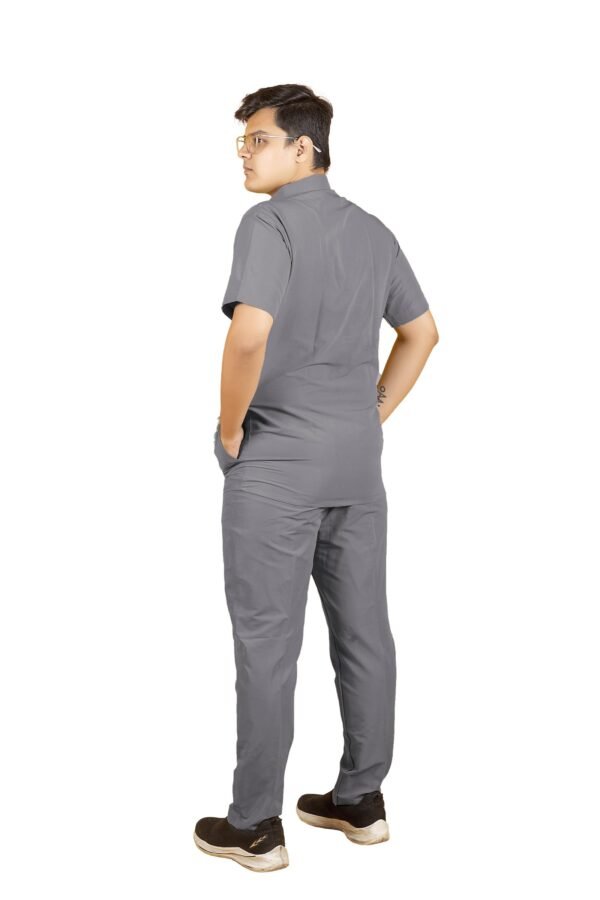 LUNAIN 2-Way Stretchable Scrub Suit for Men (Gray)