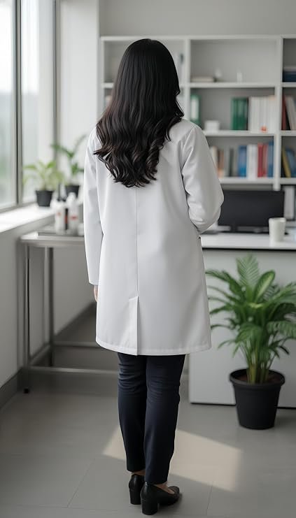 LUNAIN Full Sleeves Lab Coat for Women
