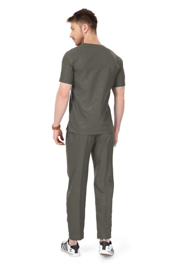 5-2.jpg LUNAIN Scrub Suits for Doctors | OT Dress | Dentists and Healthcare Professionals (Men) (Gray)