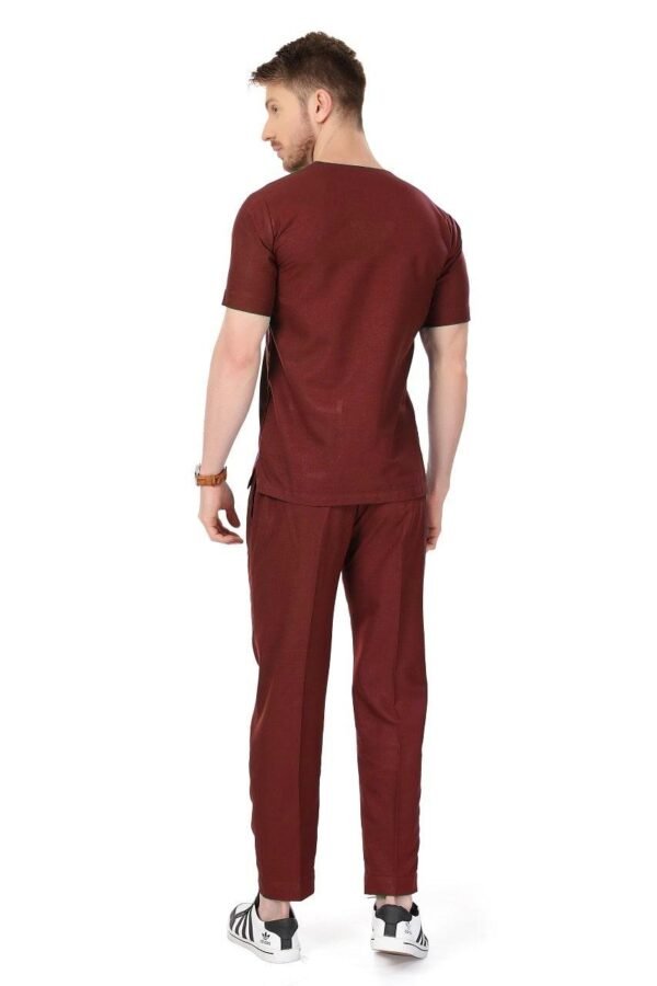 5-3.jpg LUNAIN Scrub Suits for Doctors | OT Dress | Dentists and Healthcare Professionals (Men) (Maroon)