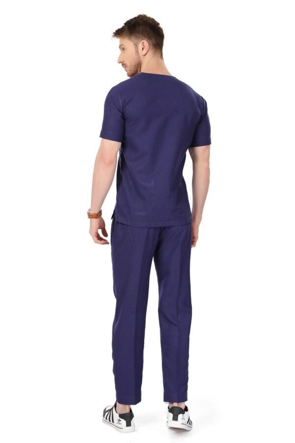 5-4.jpg LUNAIN Scrub Suits for Doctors | OT Dress | Dentists and Healthcare Professionals (Men) (Navy Blue)