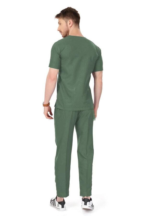 5-5.jpg LUNAIN Scrub Suits for Doctors | OT Dress | Dentists and Healthcare Professionals (Men) (Sea Green)