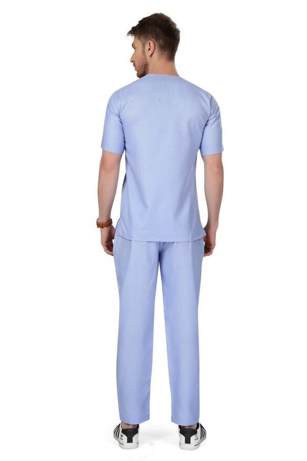 5-6.jpg LUNAIN Scrub Suits for Doctors | OT Dress | Dentists and Healthcare Professionals (Men) (Sky Blue)