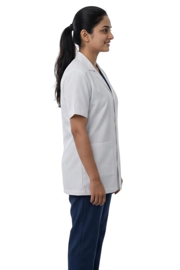 W-labcoat-half-white-2 LUNAIN Half Sleeves Lab Coat for Women (White)