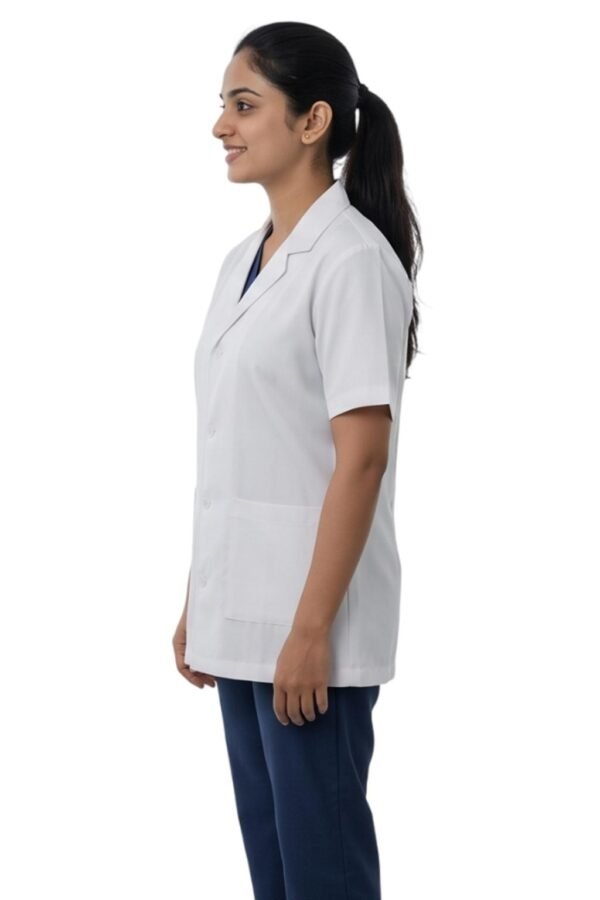 W-labcoat-half-white-3 LUNAIN Half Sleeves Lab Coat for Women (White)