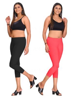 black-peach.jpg LUNAIN Capris Combo for Women/Girls