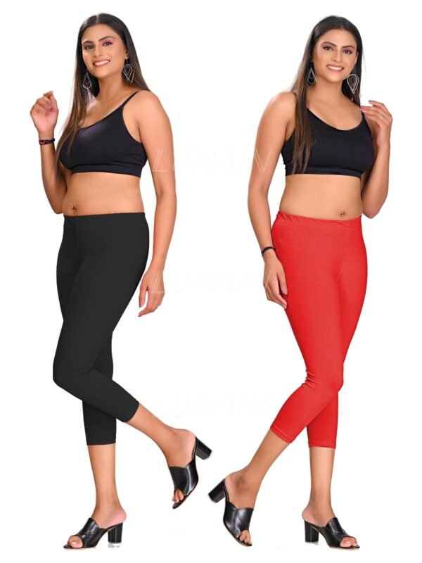 black-red.jpg LUNAIN Capris Combo for Women/Girls