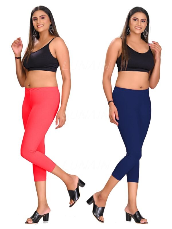peach-blue.jpg LUNAIN Capris Combo for Women/Girls