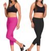pink-black.jpg LUNAIN Capris Combo for Women/Girls