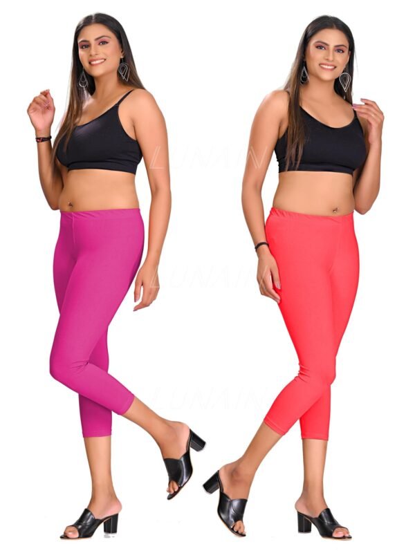 pink-peach.jpg LUNAIN Capris Combo for Women/Girls